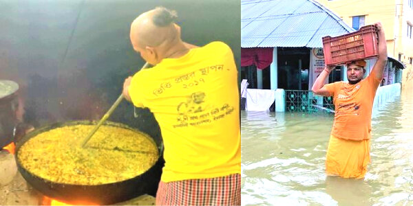 ISKCON Sylhet stands by the flood victims in Sylhet